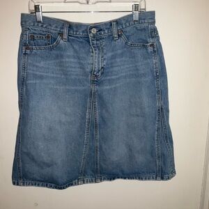 GAP Light Blue Denim A-Line Skirt
